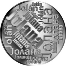 Náhled Reverzní strany - Česká jména - Jolana - velká stříbrná medaile 1 Oz