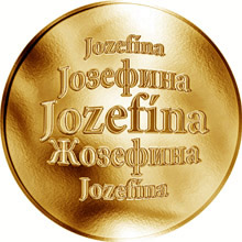 Náhled Reverzní strany - Slovenská jména - Jozefína - velká zlatá medaile 1 Oz