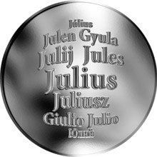 Náhled Reverzní strany - Česká jména - Julius - stříbrná medaile