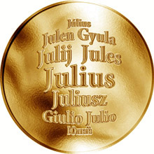 Náhled Reverzní strany - Česká jména - Julius - zlatá medaile