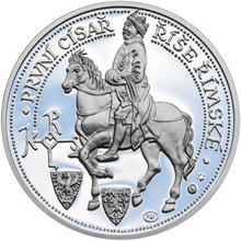 Náhled Averzní strany - Karel I. Veliký - 1200. výročí úmrtí stříbro patina
