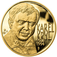 Náhled Averzní strany - Karel Kryl - 70 - 1/2 Oz zlato Proof
