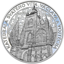 Náhled Averzní strany - Stříbrná medaile  Katedrála sv. Víta, Václava a Vojtěcha - 50 mm b.k.