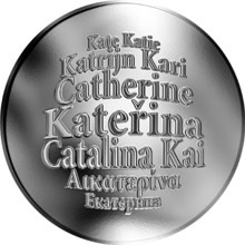 Náhled Reverzní strany - Česká jména - Kateřina - stříbrná medaile