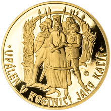 Náhled Reverzní strany - Kazatel Jeroným Pražský - 600. výročí zlato b.k.