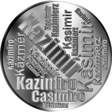 Náhled Reverzní strany - Česká jména - Kazimír - velká stříbrná medaile 1 Oz