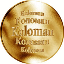 Náhled Reverzní strany - Slovenská jména - Koloman - zlatá medaile