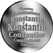 Náhled Reverzní strany - Slovenská jména - Konštantín - velká stříbrná medaile 1 Oz