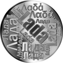 Náhled Reverzní strany - Česká jména - Lada - velká stříbrná medaile 1 Oz