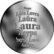 Náhled Reverzní strany - Česká jména - Laura - stříbrná medaile