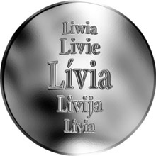 Náhled Reverzní strany - Slovenská jména - Lívia - stříbrná medaile