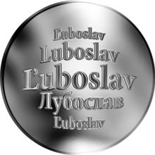 Náhled Reverzní strany - Slovenská jména - Ľuboslav - stříbrná medaile