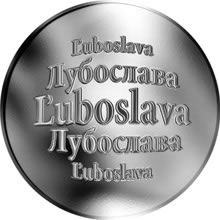 Náhled Reverzní strany - Slovenská jména - Ľuboslava - stříbrná medaile
