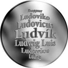 Náhled Reverzní strany - Česká jména - Ludvík - stříbrná medaile