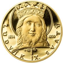 Náhled Averzní strany - Ludvík IX. Francouzský - 800. výročí narození zlato b.k.