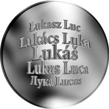 Náhled Reverzní strany - Česká jména - Lukáš - stříbrná medaile