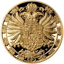 Náhled Reverzní strany - Sada zlatého dukátu a stříbrného odražku Marie Terezie - 300. výročí narození - b.k.