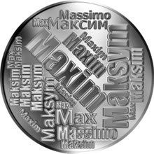 Náhled Reverzní strany - Česká jména - Maxim - velká stříbrná medaile 1 Oz