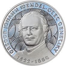 Náhled Reverzní strany - Johan Gregor Mendel - stříbro b.k.