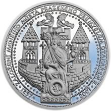 Náhled Averzní strany - 750 let od založení Menšího Města pražského Přemyslem Otakarem II. - stříbro Proof