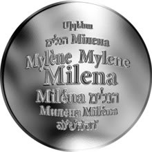 Náhled Reverzní strany - Česká jména - Milena - stříbrná medaile