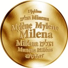 Náhled Reverzní strany - Česká jména - Milena - zlatá medaile