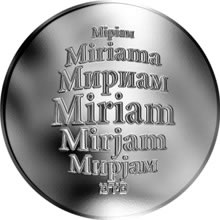 Náhled Reverzní strany - Česká jména - Miriam - stříbrná medaile