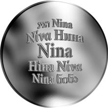 Náhled Reverzní strany - Česká jména - Nina - stříbrná medaile