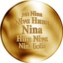 Náhled Reverzní strany - Česká jména - Nina - zlatá medaile