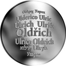 Náhled Reverzní strany - Česká jména - Oldřich - stříbrná medaile