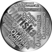 Náhled Reverzní strany - Česká jména - Oldřiška - velká stříbrná medaile 1 Oz