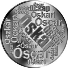 Náhled Reverzní strany - Česká jména - Oskar - velká stříbrná medaile 1 Oz