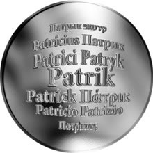 Náhled Reverzní strany - Česká jména - Patrik - velká stříbrná medaile 1 Oz