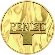 Náhled Reverzní strany - Ryzí přání PENÍZE - velká zlatá medaile 1 Oz