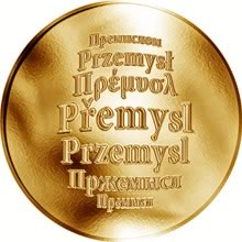 Náhled Reverzní strany - Česká jména - Přemysl - zlatá medaile