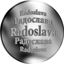 Náhled Reverzní strany - Slovenská jména - Radoslava - stříbrná medaile