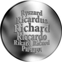 Náhled Reverzní strany - Česká jména - Richard - stříbrná medaile