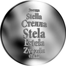 Náhled Reverzní strany - Česká jména - Stela - stříbrná medaile