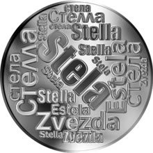 Náhled Reverzní strany - Česká jména - Stela - velká stříbrná medaile 1 Oz