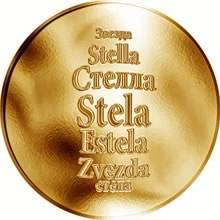 Náhled Reverzní strany - Česká jména - Stela - zlatá medaile