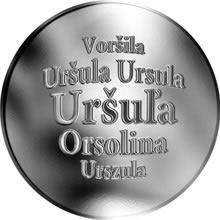 Náhled Reverzní strany - Slovenská jména - Uršuľa - stříbrná medaile