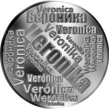 Náhled Reverzní strany - Česká jména - Veronika - velká stříbrná medaile 1 Oz