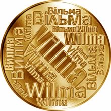 Náhled Reverzní strany - Česká jména - Vilma - velká zlatá medaile 1 Oz