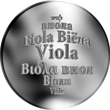 Náhled Reverzní strany - Česká jména - Viola - stříbrná medaile
