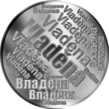 Náhled Reverzní strany - Česká jména - Vladěna - velká stříbrná medaile 1 Oz