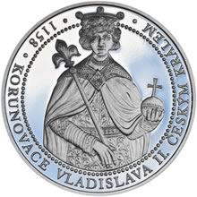 Náhled Averzní strany - Korunovace Vladislava II českým králem - stříbro patina