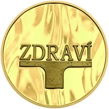 Náhled Reverzní strany - Ryzí přání ZDRAVÍ - velká zlatá medaile 1 Oz
