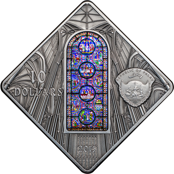 Náhled Reverzní strany - Palau - 2015 Canterbury Cathedral Ag