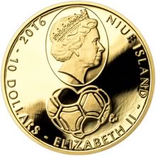 Náhled Reverzní strany - Zlatá 1/4 Oz mince 10 NZD Antonín Panenka proof