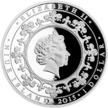 Náhled Reverzní strany - Stříbrná mince 1 NZD Karel IV. proof